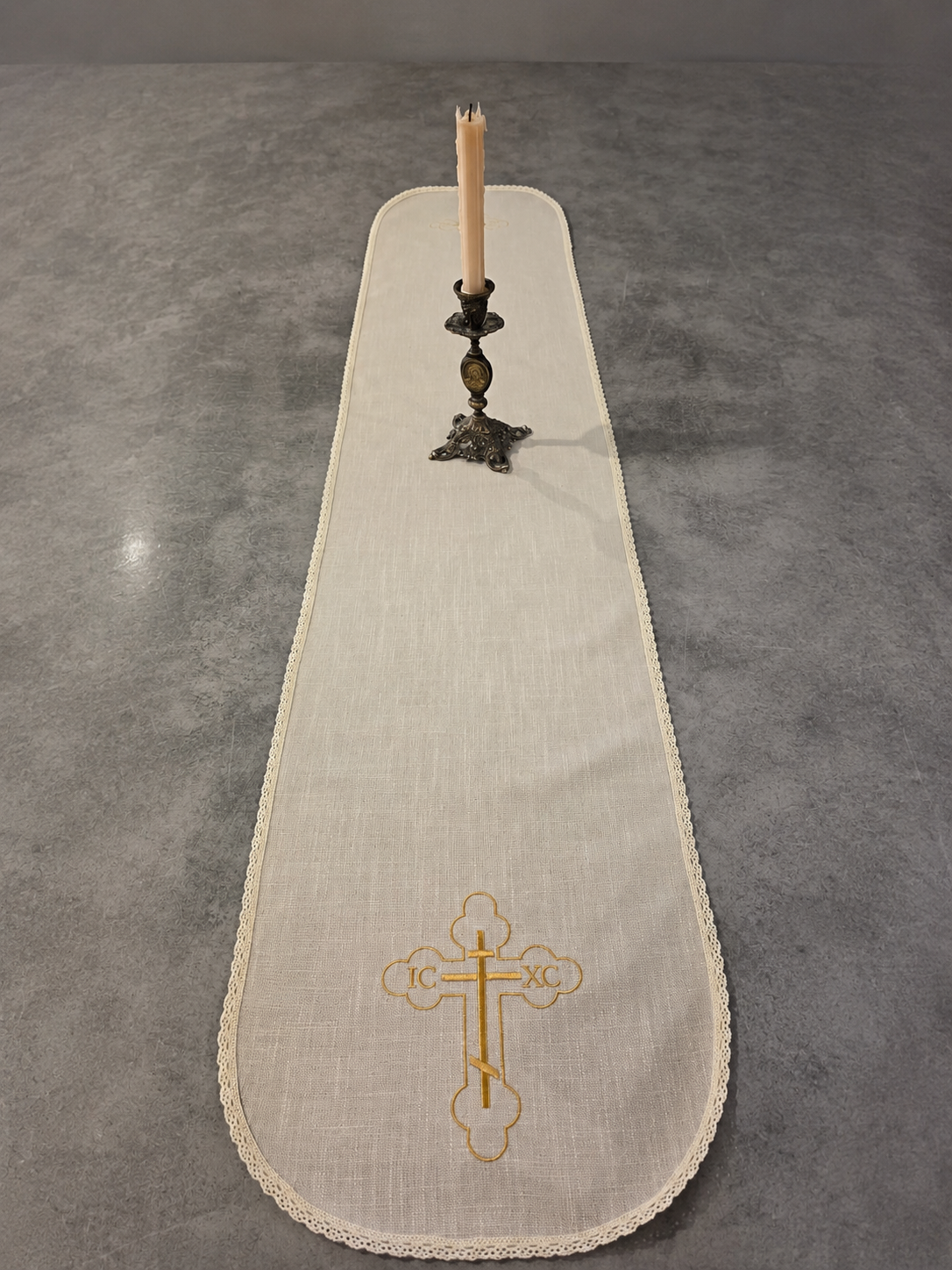 Oval Linen Table Runner - Image 2