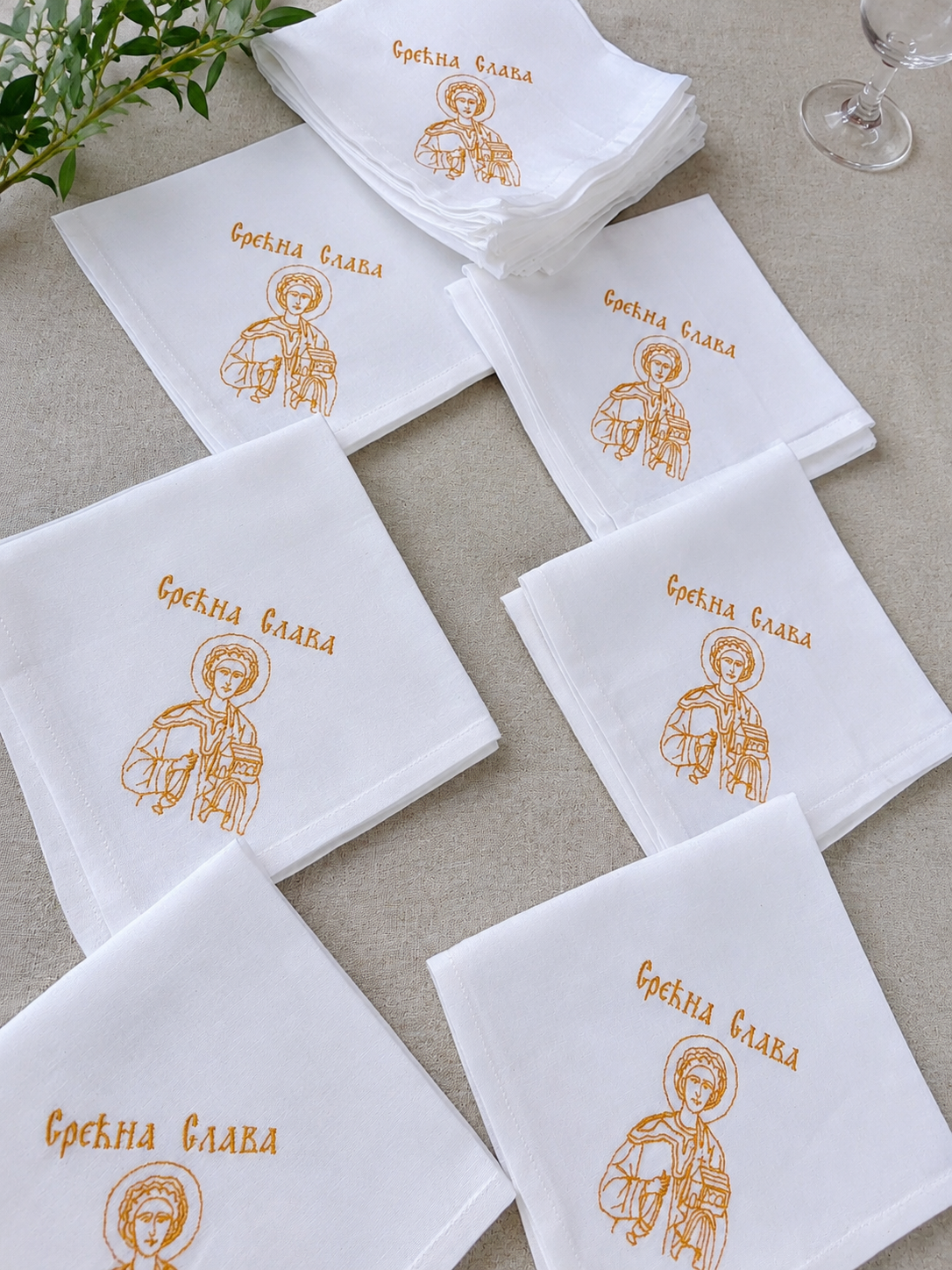 Slava Napkins with Icon
