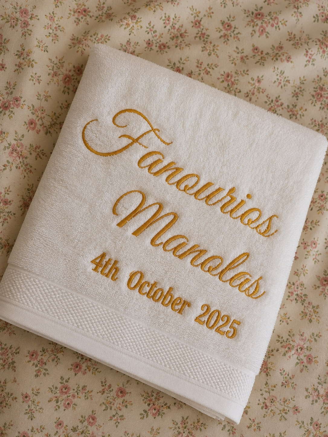 Christening Towel ~ one side design - Image 5