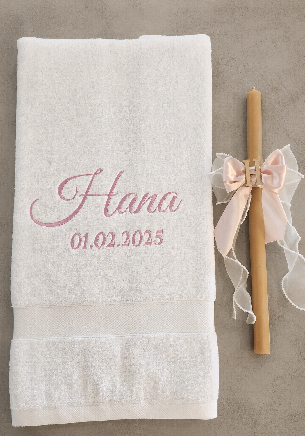 Christening Towel ~ one side design