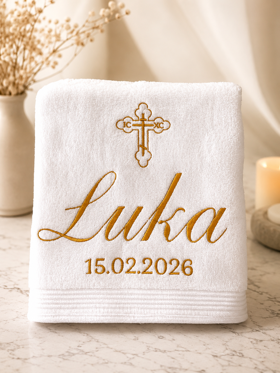 Christening Towel ~ one side design - Image 6